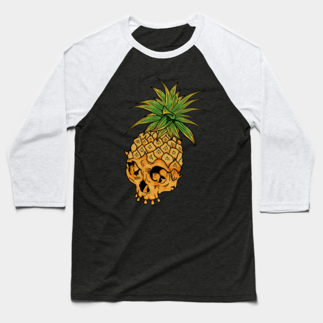 Skull Pineapple,Tropical Style Baseball T-Shirt by logiamerch