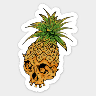 Skull Pineapple,Tropical Style Sticker