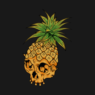 Skull Pineapple,Tropical Style T-Shirt