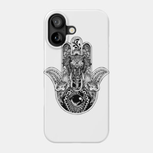 Hamsa Hand Elephant Phone Case