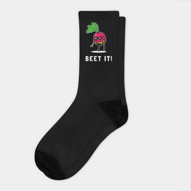 Beet It Socks by dumbshirts