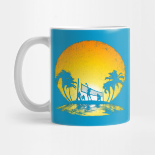 Sunset Beach Volleyball Mug