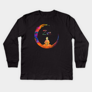 Zen Yoga Buddha Mediation Kids Long Sleeve T-Shirt