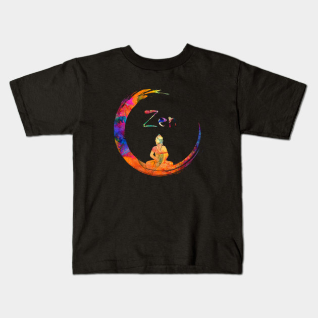 Zen Yoga Buddha Mediation Kids T-Shirt by logiamerch