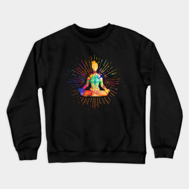 Yoga Meditation Pose Yoga Woman, Zen Mom Crewneck Sweatshirt by logiamerch