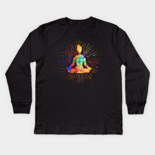 Yoga Meditation Pose Yoga Woman, Zen Mom Kids Long Sleeve T-Shirt