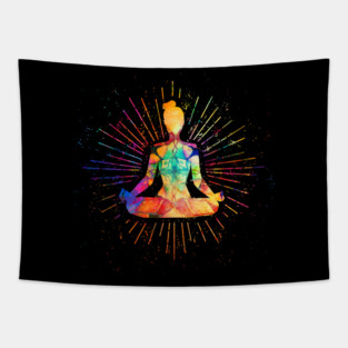 Yoga Meditation Pose Yoga Woman, Zen Mom Tapestry