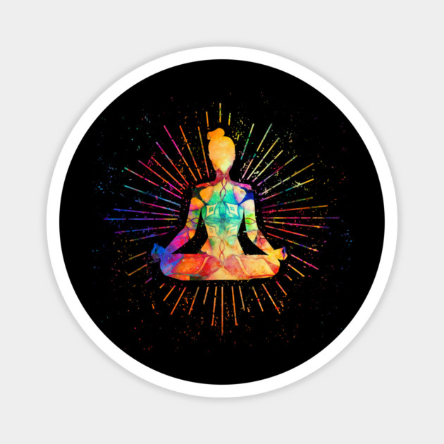 Yoga Meditation Pose Yoga Woman, Zen Mom Magnet by logiamerch