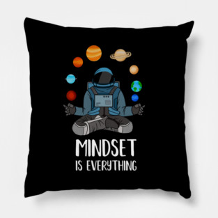 Astronaut Meditating, Yoga, Zen, Mindset Motivational Pillow