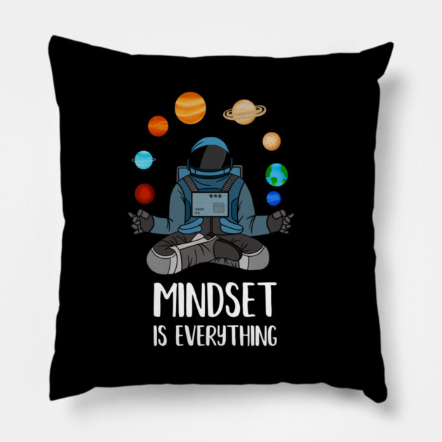 Astronaut Meditating, Yoga, Zen, Mindset Motivational Pillow by logiamerch