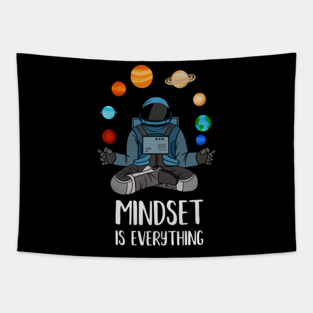 Astronaut Meditating, Yoga, Zen, Mindset Motivational Tapestry by logiamerch