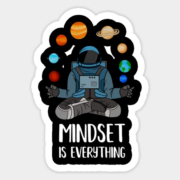 Astronaut Meditating, Yoga, Zen, Mindset Motivational Sticker by logiamerch