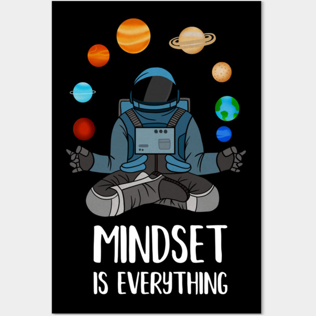 Astronaut Meditating, Yoga, Zen, Mindset Motivational Wall Art by logiamerch