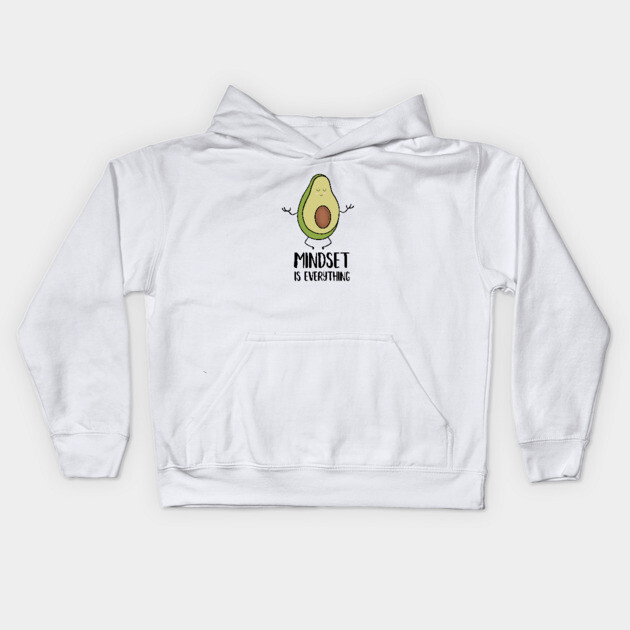 Avocado Yoga, Mindset Motivational Quote Kids Hoodie by logiamerch