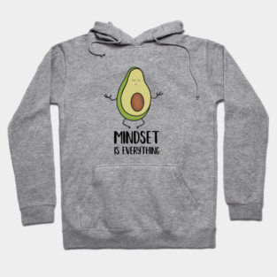 Avocado Yoga, Mindset Motivational Quote Hoodie
