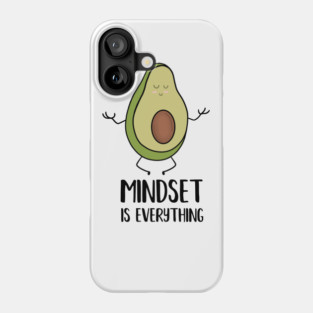 Avocado Yoga, Mindset Motivational Quote Phone Case