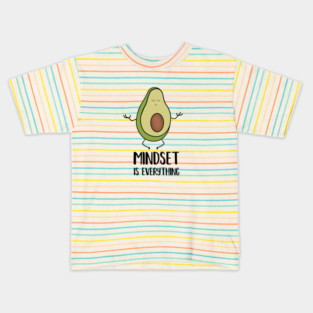 Avocado Yoga, Mindset Motivational Quote Kids T-Shirt