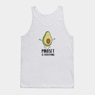 Avocado Yoga, Mindset Motivational Quote Tank Top