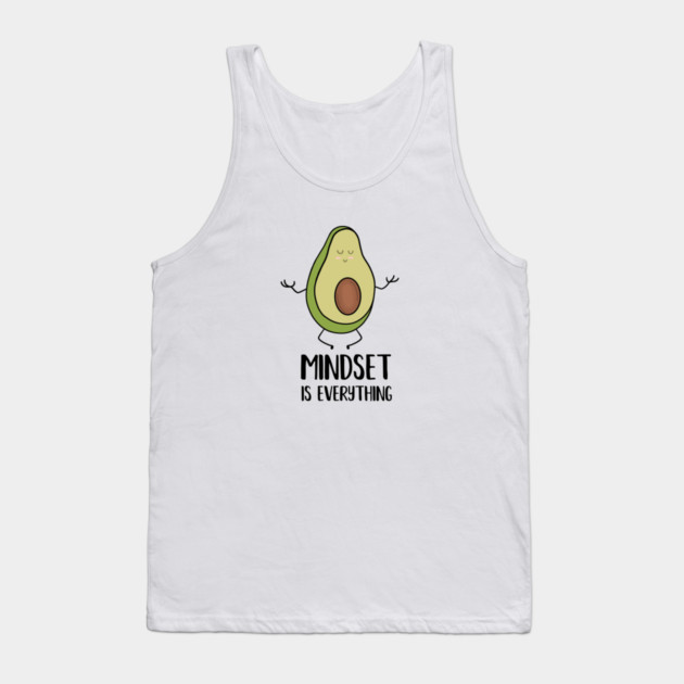Avocado Yoga, Mindset Motivational Quote Tank Top by logiamerch