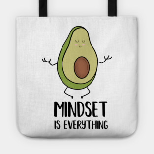 Avocado Yoga, Mindset Motivational Quote Tote