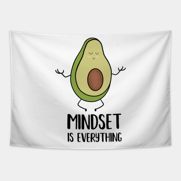 Avocado Yoga, Mindset Motivational Quote Tapestry by logiamerch