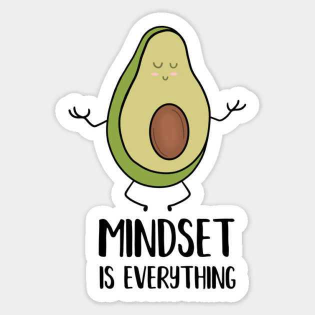 Avocado Yoga, Mindset Motivational Quote Sticker by logiamerch