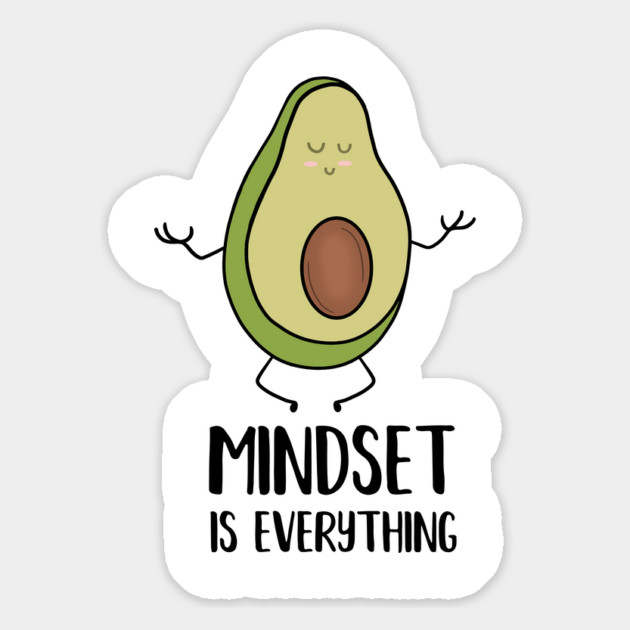 Avocado Yoga, Mindset Motivational Quote Magnet by logiamerch