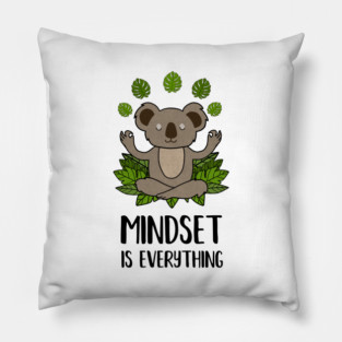 Koala Yoga, Motivational Quote, Meditation, Mindset Pillow