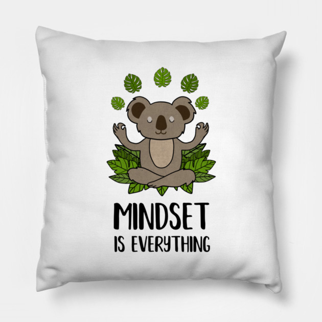 Koala Yoga, Motivational Quote, Meditation, Mindset Pillow by logiamerch
