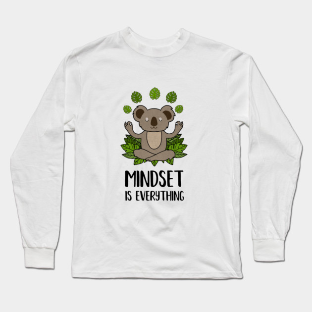 Koala Yoga, Motivational Quote, Meditation, Mindset Long Sleeve T-Shirt by logiamerch