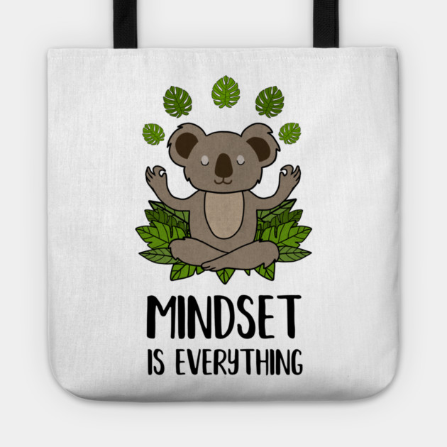 Koala Yoga, Motivational Quote, Meditation, Mindset Tote by logiamerch