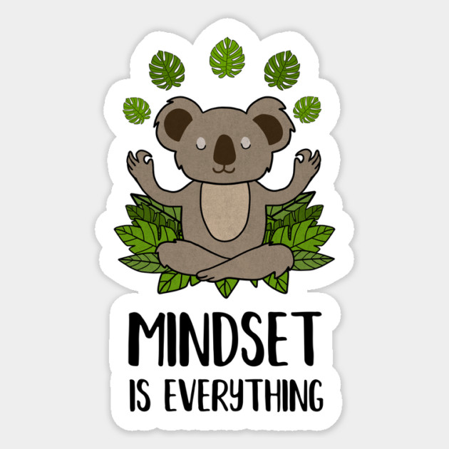 Koala Yoga, Motivational Quote, Meditation, Mindset Sticker by logiamerch