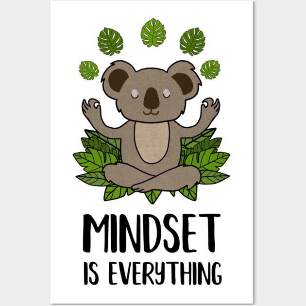 Koala Yoga, Motivational Quote, Meditation, Mindset Wall Art by logiamerch