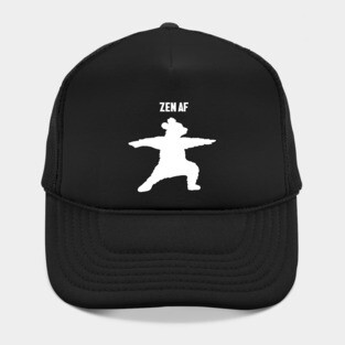 Zen Af Bear, Yoga Meditation Funny Hat