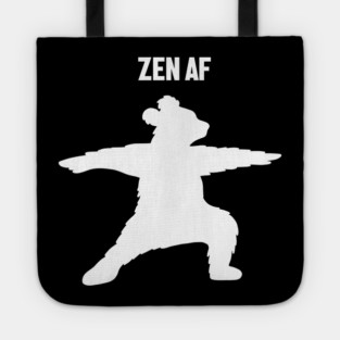 Zen Af Bear, Yoga Meditation Funny Tote