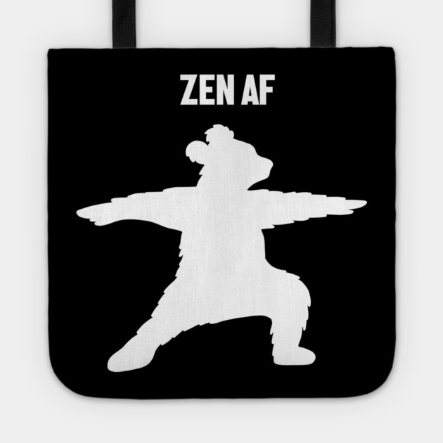 Zen Af Bear, Yoga Meditation Funny Tote by logiamerch