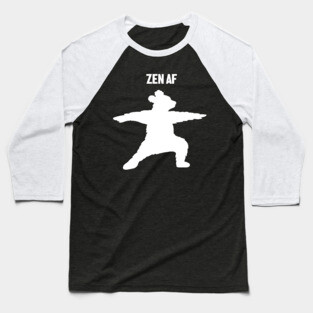 Zen Af Bear, Yoga Meditation Funny Baseball T-Shirt