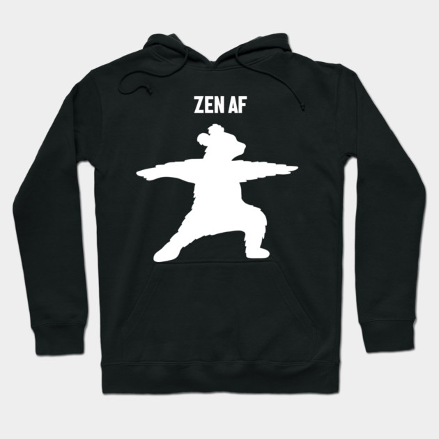 Zen Af Bear, Yoga Meditation Funny Hoodie by logiamerch