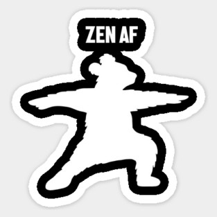Zen Af Bear, Yoga Meditation Funny Magnet