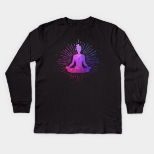 Yoga Meditation Pose Yoga Woman, Zen Mom Kids Long Sleeve T-Shirt