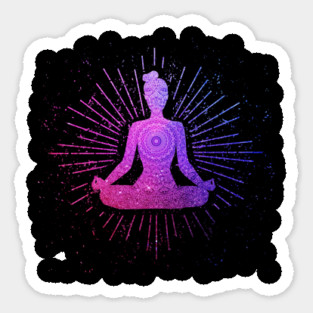 Yoga Meditation Pose Yoga Woman, Zen Mom Sticker