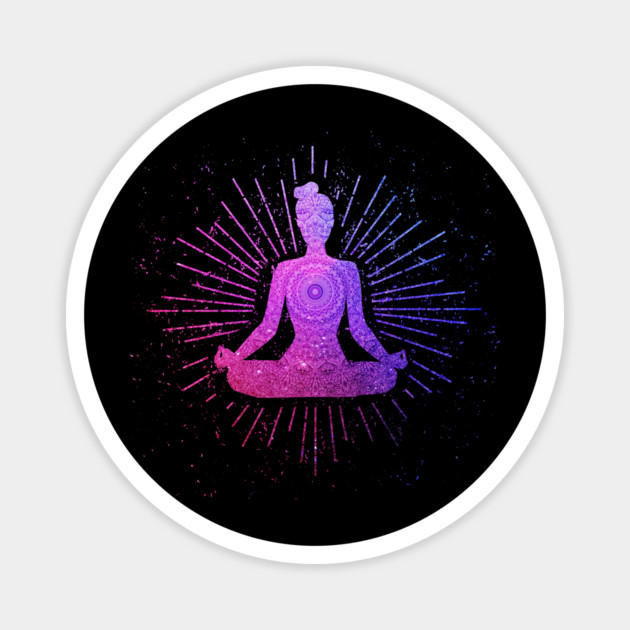 Yoga Meditation Pose Yoga Woman, Zen Mom Magnet by logiamerch