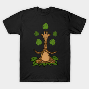 Giraffe Yoga, Meditation Zen T-Shirt