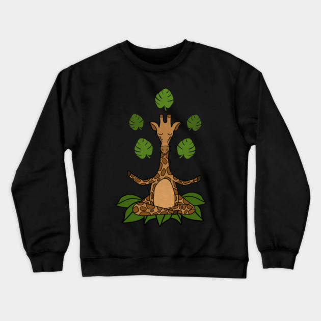 Giraffe Yoga, Meditation Zen Crewneck Sweatshirt by logiamerch