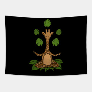 Giraffe Yoga, Meditation Zen Tapestry