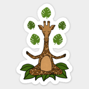 Giraffe Yoga, Meditation Zen Sticker