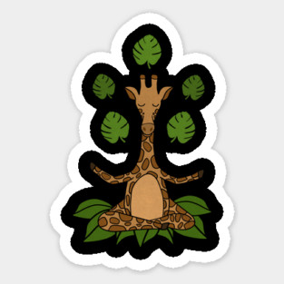 Giraffe Yoga, Meditation Zen Magnet