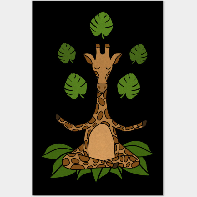 Giraffe Yoga, Meditation Zen Wall Art by logiamerch