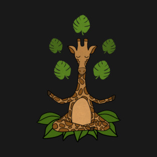 Giraffe Yoga, Meditation Zen T-Shirt