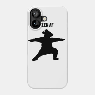 Zen Af Bear, Yoga Meditation Funny Phone Case